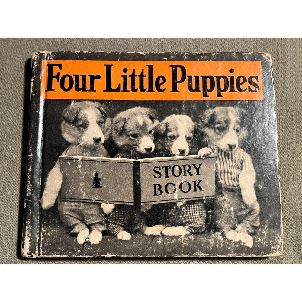 Four Little Puppies Harry Whittier Frees 1935 Rand McNally Vintage Photo Book